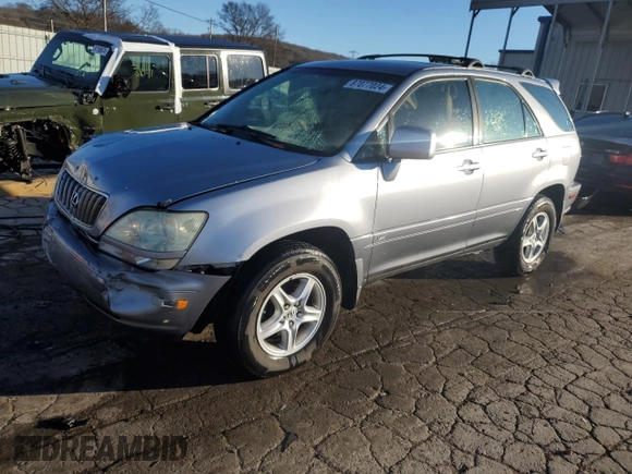 2002 Lexus RX 300 with VIN JTJHF10U920290104, listed as a Copart auction lot 87077024 with 182,359 mi miles and Salvage Title. Bid and sale history available at carsss.com. Image 1.