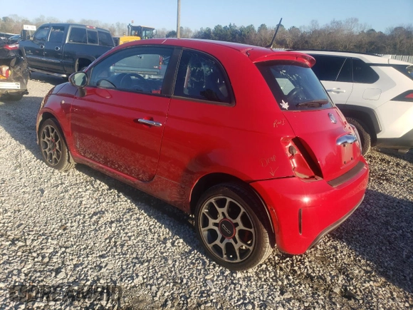 2013 FIAT 500 Turbo with VIN 3C3CFFHH7DT633813, listed as a Copart auction lot 87255644 with 86,778 mi miles and Salvage Title. Bid and sale history available at carsss.com. Image 2.