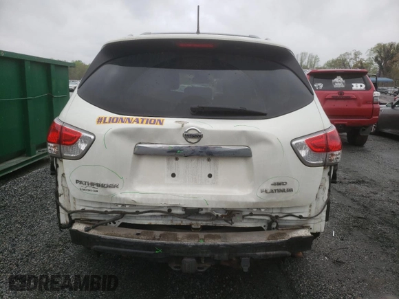2013 Nissan Pathfinder Platinum z VIN 5N1AR2MM0DC613190, wystawiony jako Copart lot #51252275 z przebiegiem 184 254 mil mil oraz Szkoda całkowita • Salvage title. Historia ofert i sprzedaży dostępna na DreamBid. Obrazek 6.