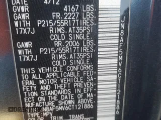 2012 Nissan Juke SL with VIN JN8AF5MV6CT121886, listed as a Copart auction lot 88476315 with 154,731 mi miles and Salvage Title. Bid and sale history available at carsss.com. Image 14.