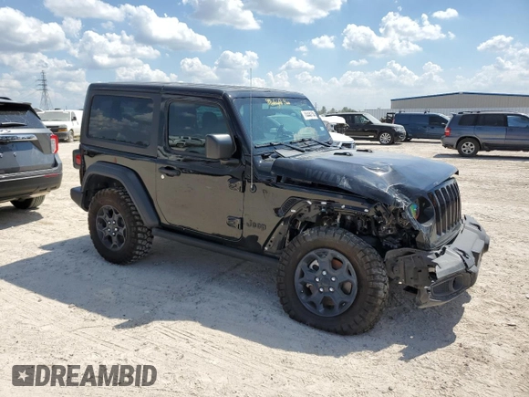 2023 Jeep Wrangler Sport with VIN 1C4HJXAG3PW672856, listed as a Copart auction lot 70444274 with 6,077 mi miles and Salvage title. Bid and sale history available at DreamBid. Image 4.