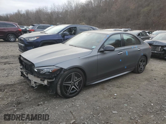 2022 Mercedes-Benz C 300 with VIN W1KAF4HB0NR048123, listed as a Copart auction lot 80442144 with 18,275 mi miles and Salvage Title. Bid and sale history available at DreamBid. Image 1.