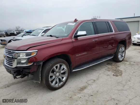 2017 Chevrolet Suburban Premier with VIN 1GNSKJKC7HR289098, listed as a Copart auction lot 86717294 with 182,610 mi miles and Salvage Title. Bid and sale history available at carsss.com. Image 1.