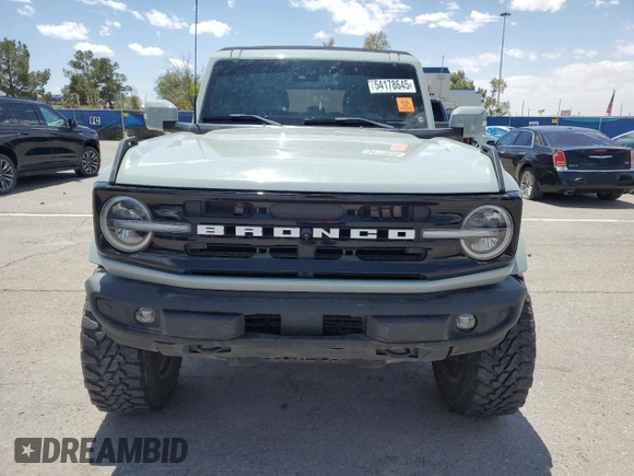 2022 Ford Bronco with VIN 1FMDE5BH9NLB13871, listed as a Copart auction lot 54178645 with 18,990 mi miles and Non repairable. Bid and sale history available at DreamBid. Image 5.