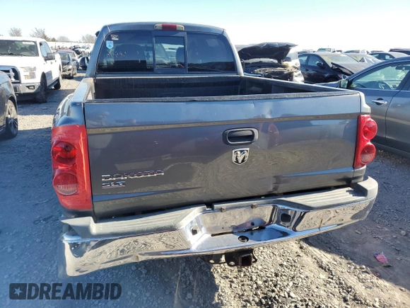 2006 Dodge Dakota SLT with VIN 1D7HW48K86S522957, listed as a Copart auction lot 82322744 with 182,278 mi miles and Salvage Title. Bid and sale history available at carsss.com. Image 6.