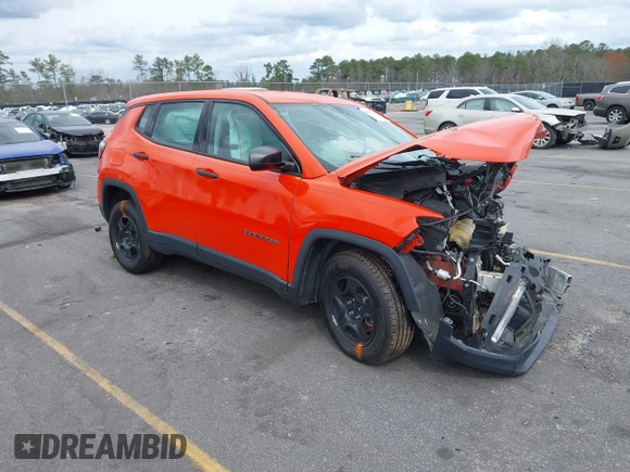 2019 Jeep Compass Sport z VIN 3C4NJCAB6KT658268, wystawiony jako IAAI lot #41698969 z przebiegiem 809 mil mil oraz . Historia ofert i sprzedaży dostępna na DreamBid. Obrazek 1.