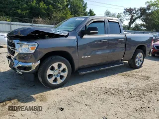 2021 Ram 1500 Big Horn with VIN 1C6SRFBT2MN734115, listed as a Copart auction lot 62062065 with 32,064 mi miles and Salvage title. Bid and sale history available at DreamBid. Image 1.