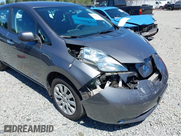 2016 Nissan LEAF S with VIN 1N4AZ0CP1GC303841, listed as a IAAI auction lot 42686655 with 82,690 mi miles and . Bid and sale history available at DreamBid. Image 6.
