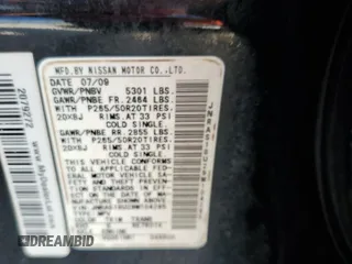 2009 Infiniti FX35 with VIN JNRAS18U29M104295, listed as a Copart auction lot 77149894 with 0 mi miles and Non Repairable. Bid and sale history available at carsss.com. Image 13.