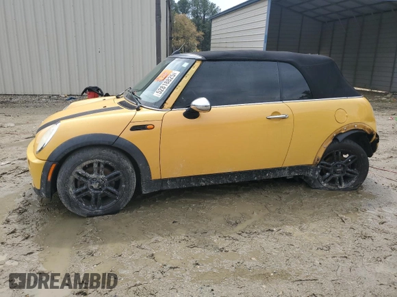 2007 MINI Convertible with VIN WMWRF33507TG17373, listed as a Copart auction lot 52818825 with 207,096 mi miles and Salvage Title. Bid and sale history available at DreamBid. Image 1.