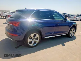2021 Audi Q5 Premium Plus with VIN WA1BAAFY0M2055853, listed as a Copart auction lot 52645005 with 43,216 mi miles and Salvage Title. Bid and sale history available at carsss.com. Image 3.