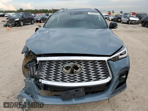 2022 Infiniti QX55 Sensory with VIN 3PCAJ5L38NF104572, listed as a Copart auction lot 79046904 with 23,736 mi miles and Salvage title. Bid and sale history available at DreamBid. Image 5.