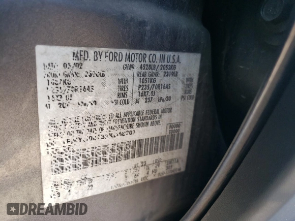 2002 Ford Escape XLT Choice с VIN 1FMYU04132KD68301, выставлен на аукционе Copart как лот 59854935 с пробегом Не указан миль и Списание • Salvage title. История ставок и продаж доступна на DreamBid. Изображение 13.