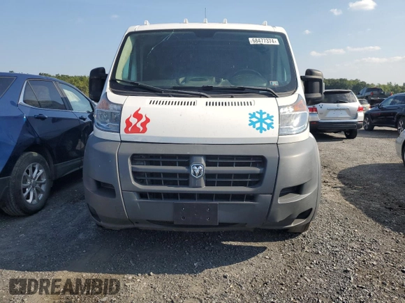 2017 Ram ProMaster Cargo with VIN 3C6TRVNG3HE506180, listed as a Copart auction lot 68477374 with 110,623 mi miles and Salvage Title. Bid and sale history available at carsss.com. Image 5.
