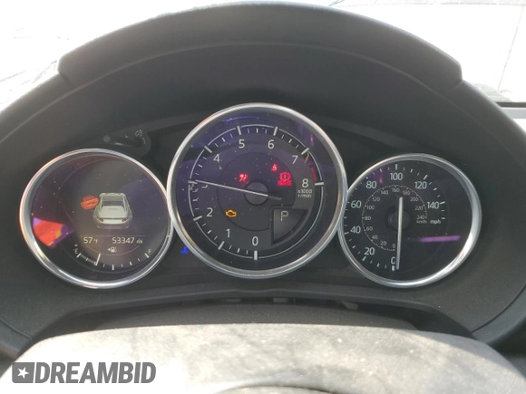 2021 Mazda MX-5 Miata Grand Touring with VIN JM1NDAM71M0451354, listed as a Copart auction lot 47756025 with 53,347 mi miles and Salvage title. Bid and sale history available at DreamBid. Image 9.