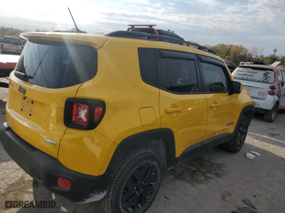 2017 Jeep Renegade Altitude with VIN ZACCJABH9HPF11117, listed as a Copart auction lot 77579434 with 108,347 mi miles and Salvage Title. Bid and sale history available at carsss.com. Image 3.