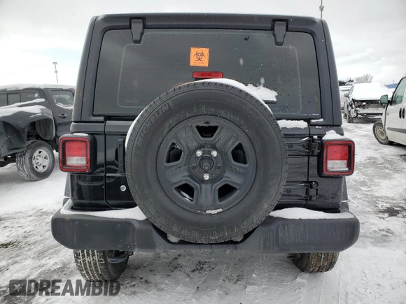2022 Jeep Wrangler Unlimited Sport S z VIN 1C4HJXDG7NW227321, wystawiony jako Copart lot #45699695 z przebiegiem 25 369 mil mil oraz Szkoda całkowita • Salvage title. Historia ofert i sprzedaży dostępna na DreamBid. Obrazek 6.