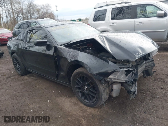 2014 Ford Mustang V6 with VIN 1ZVBP8AM0E5279980, listed as a IAAI auction lot 41943672 with 161,987 mi miles. Bid and sale history available at carsss.com. Image 1.