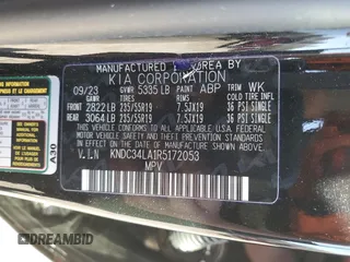 2024 Kia EV6 Light Long Range z VIN KNDC34LA1R5172053, wystawiony jako Copart lot #50467395 z przebiegiem Nie podano mil oraz Szkoda całkowita • Salvage title. Historia ofert i sprzedaży dostępna na DreamBid. Obrazek 13.