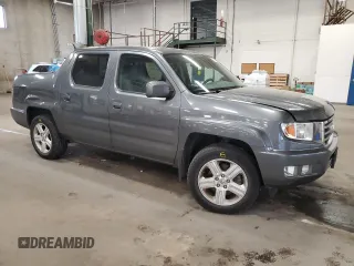 2013 Honda Ridgeline RTL with VIN 5FPYK1F50DB014050, listed as a Copart auction lot 72058834 with 54,053 mi miles and Salvage Title. Bid and sale history available at carsss.com. Image 4.