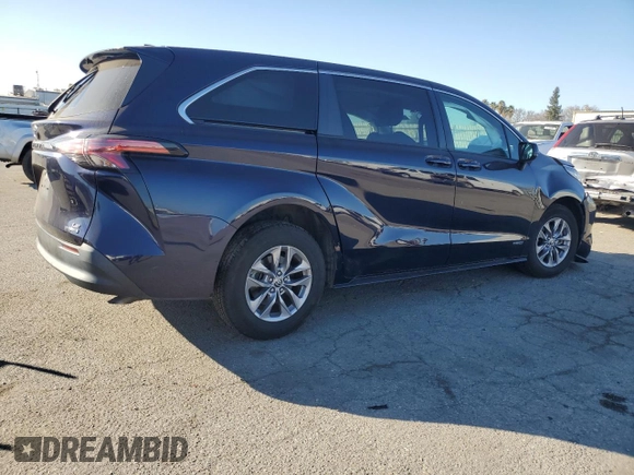 2021 Toyota Sienna LE with VIN 5TDKRKEC6MS013416, listed as a Copart auction lot 89003355 with 93,169 mi miles and Salvage title. Bid and sale history available at DreamBid. Image 3.