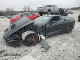 2015 Chevrolet Corvette Z51 1LT with VIN 1G1YG2D73F5109574, listed as a Copart auction lot 49244555 with 55,864 mi miles and Salvage Title. Bid and sale history available at carsss.com. Image 1.