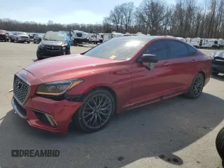 2019 Genesis G80 3.3T Sport with VIN KMTFN4JBXKU313170, listed as a Copart auction lot 46448725 with 31,037 mi miles and Salvage Title. Bid and sale history available at carsss.com. Image 1.