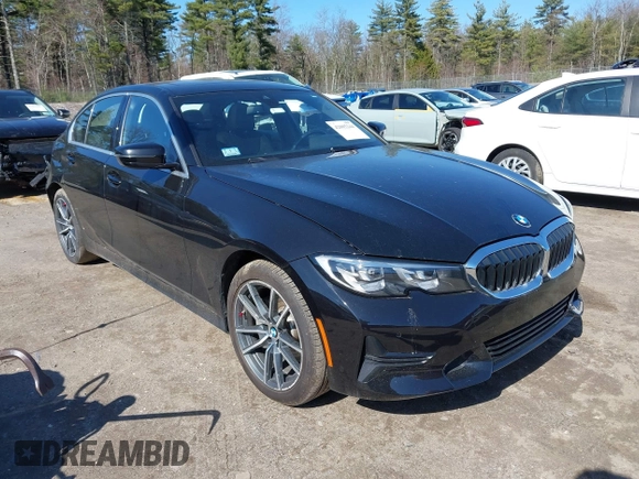 2019 BMW 3 Series 330i xDrive with VIN WBA5R7C59KFH30971, listed as a IAAI auction lot 42005244 with 59,514 mi miles and . Bid and sale history available at DreamBid. Image 1.