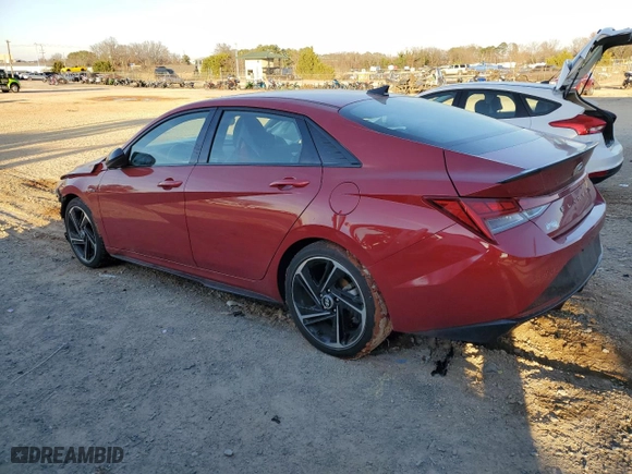 2023 Hyundai Elantra N Line with VIN KMHLR4AF1PU427716, listed as a Copart auction lot 45559385 with 31,622 mi miles and Salvage Title. Bid and sale history available at carsss.com. Image 2.