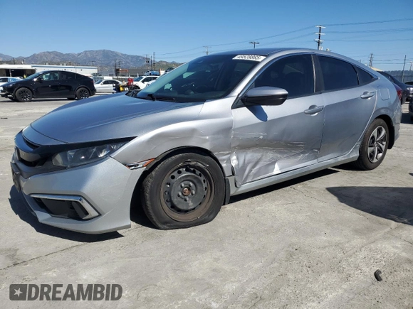 2020 Honda Civic Sedan LX with VIN 19XFC2F64LE205261, listed as a Copart auction lot 49528865 with 48,665 mi miles and Salvage Title. Bid and sale history available at carsss.com. Image 1.