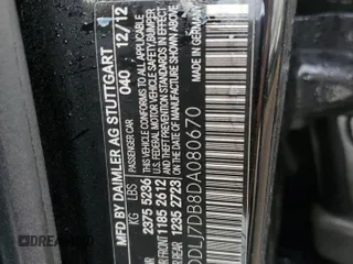 2013 Mercedes-Benz CLS 550 with VIN WDDLJ7DB8DA080670, listed as a Copart auction lot 86738044 with 100,652 mi miles and Salvage title. Bid and sale history available at DreamBid. Image 12.