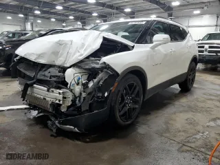 2022 Chevrolet Blazer LT with VIN 3GNKBJRS3NS200178, listed as a Copart auction lot 46787645 with 33,083 mi miles and Salvage Title. Bid and sale history available at carsss.com. Image 1.