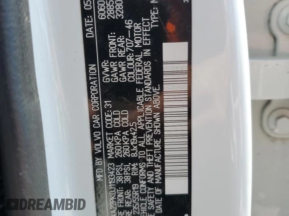 2018 Volvo XC90 Momentum с VIN YV4A22PK0J1193423, выставлен на аукционе Copart как лот 55323625 с пробегом 139 705 миль миль и Списание • Salvage title. История ставок и продаж доступна на DreamBid. Изображение 13.
