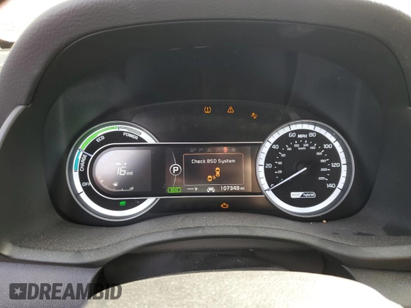 2019 Kia Niro Touring with VIN KNDCE3LC5K5321429, listed as a Copart auction lot 87474394 with 107,349 mi miles and Salvage Title. Bid and sale history available at carsss.com. Image 9.