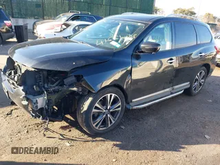 2018 Nissan Pathfinder SL with VIN 5N1DR2MM9JC647749, listed as a IAAI auction lot 41661226 with 48,738 mi miles. Bid and sale history available at carsss.com. Image 17.
