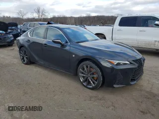 2024 Lexus IS 350 F Sport with VIN JTHGZ1E27R5036092, listed as a Copart auction lot 88706965 with 5,697 mi miles and Salvage title. Bid and sale history available at DreamBid. Image 4.