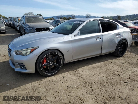 2014 Infiniti Q50 Premium with VIN JN1BV7AP6EM673747, listed as a Copart auction lot 50327265 with 136,288 mi miles and Salvage Title. Bid and sale history available at carsss.com. Image 1.