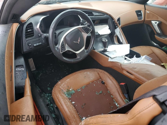 2015 Chevrolet Corvette Z51 3LT with VIN 1G1YM3D72F5111802, listed as a Copart auction lot 74503004 with 0 mi miles and Salvage Title. Bid and sale history available at carsss.com. Image 8.