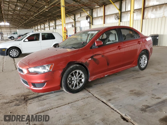 2012 Mitsubishi Lancer ES with VIN JA32U2FU2CU017414, listed as a Copart auction lot 59933784 with 41,405 mi miles and Salvage Title. Bid and sale history available at carsss.com. Image 1.