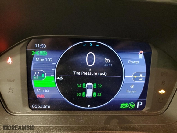 2022 Chevrolet Bolt EV 1LT with VIN 1G1FW6S02N4103521, listed as a Copart auction lot 86190924 with 85,638 mi miles and Salvage Title. Bid and sale history available at carsss.com. Image 9.