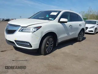 2016 Acura MDX w/Tech with VIN 5FRYD3H46GB007383, listed as a IAAI auction lot 42101738 with 150,207 mi miles. Bid and sale history available at carsss.com. Image 2.