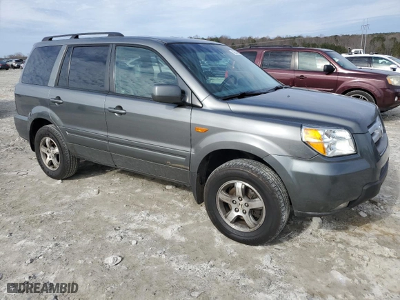 2007 Honda Pilot EX-L with VIN 5FNYF28727B021555, listed as a Copart auction lot 42654765 with 327,786 mi miles and Salvage Title. Bid and sale history available at carsss.com. Image 4.