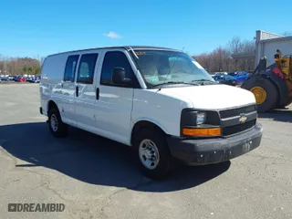 2017 Chevrolet Express Cargo Van with VIN 1GCWGAFF7H1111965, listed as a IAAI auction lot 41974494 with 89,994 mi miles. Bid and sale history available at carsss.com. Image 1.