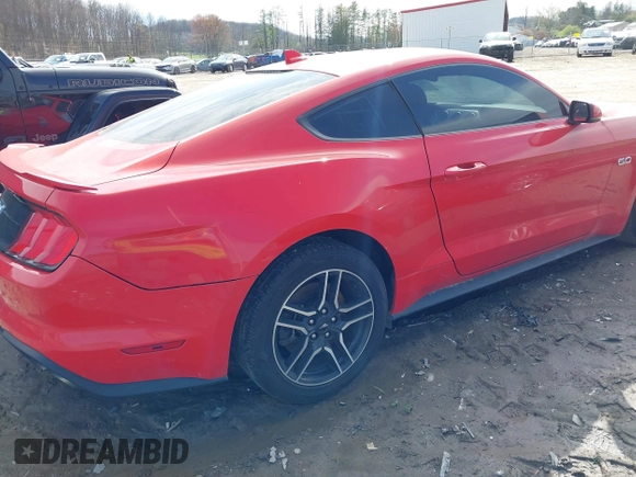 2022 Ford Mustang GT with VIN 1FA6P8CF5N5113642, listed as a IAAI auction lot 41951467 with 43,743 mi miles and . Bid and sale history available at DreamBid. Image 4.