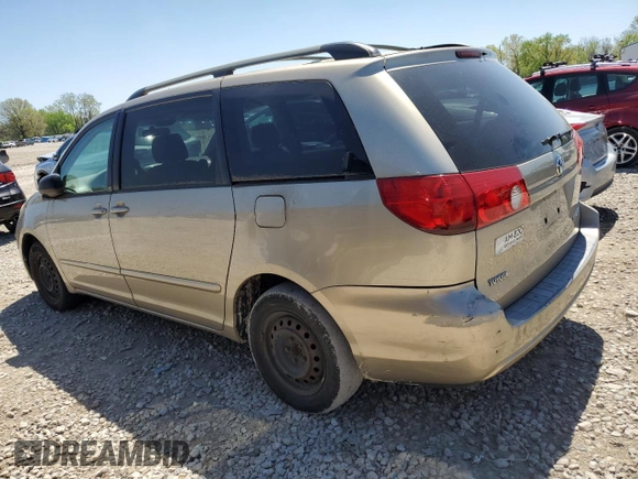 2006 Toyota Sienna CE с VIN 5TDZA23C66S486826, выставлен на аукционе Copart как лот 54943545 с пробегом 247 582 миль миль и Чистый • Clean title. История ставок и продаж доступна на DreamBid. Изображение 2.