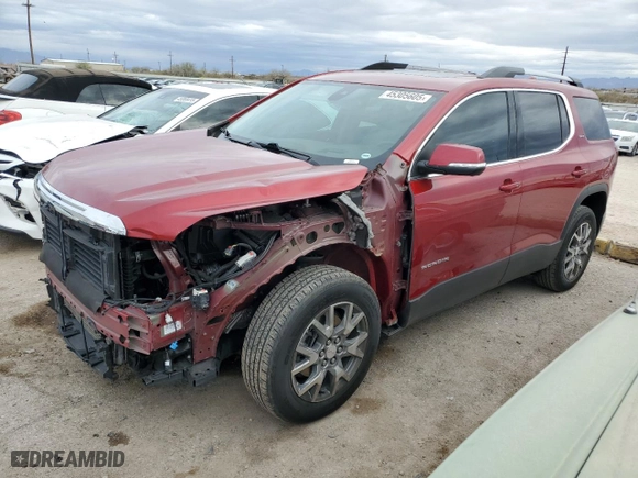 2021 GMC Acadia SLT with VIN 1GKKNMLS9MZ228115, listed as a Copart auction lot 45305605 with 23,615 mi miles and Salvage Title. Bid and sale history available at carsss.com. Image 1.