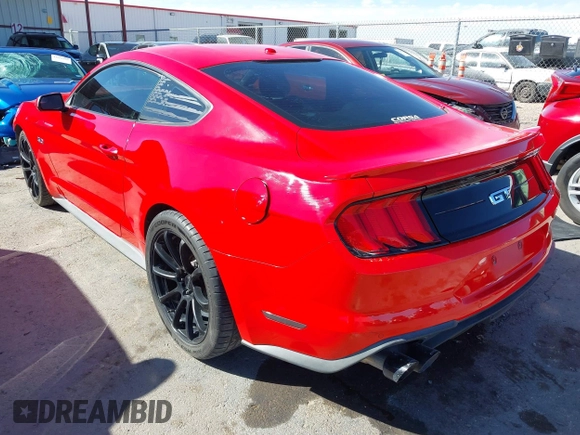 2018 Ford Mustang GT with VIN 1FA6P8CFXJ5180361, listed as a IAAI auction lot 41620513 with 114,222 mi miles. Bid and sale history available at carsss.com. Image 3.
