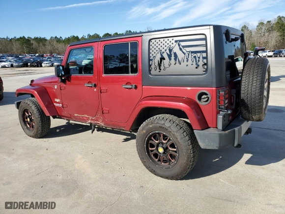 2013 Jeep Wrangler Unlimited Sahara with VIN 1C4BJWEG2DL608296, listed as a Copart auction lot 45015035 with 57,158 mi miles and Clean Title. Bid and sale history available at carsss.com. Image 2.