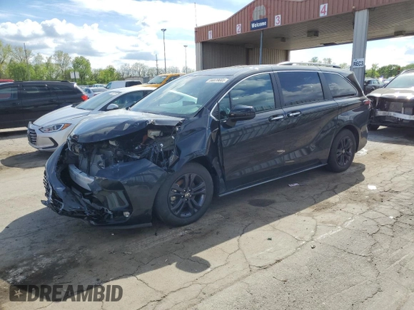 2024 Toyota Sienna XSE z VIN 5TDXSKFC0RS154398, wystawiony jako Copart lot #56039665 z przebiegiem 15 416 mil mil oraz Szkoda całkowita • Salvage title. Historia ofert i sprzedaży dostępna na DreamBid. Obrazek 1.