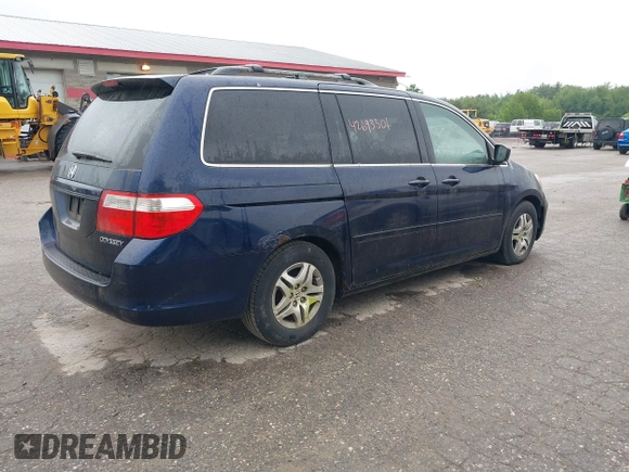 2005 Honda Odyssey EX-L with VIN 5FNRL38725B001662, listed as a IAAI auction lot 42693301 with 161,114 mi miles and . Bid and sale history available at DreamBid. Image 4.